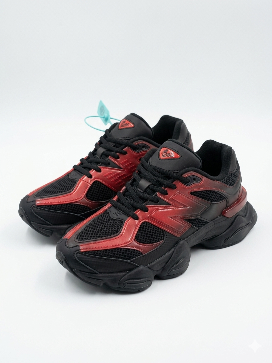 NEW BALANCE 9060 in black and red gradient